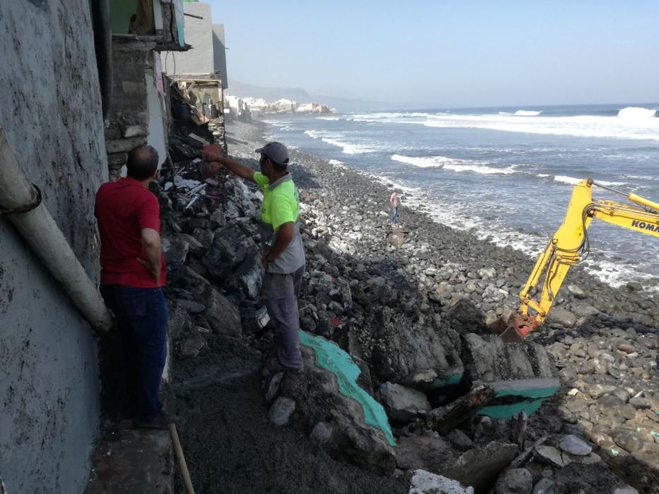 Derrumbe de viviendas en San Andrés