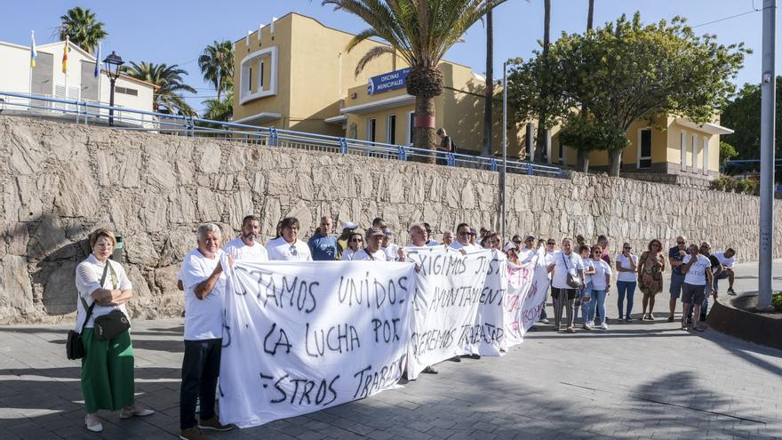 Protesta de los trabajadores de los restaurantes cerrados en Puerto Rico