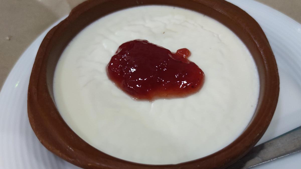 La 'panna cotta' de Bar Guajiro.