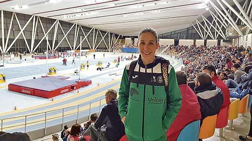 Natalia Romero en el pabellón de Sabadell.