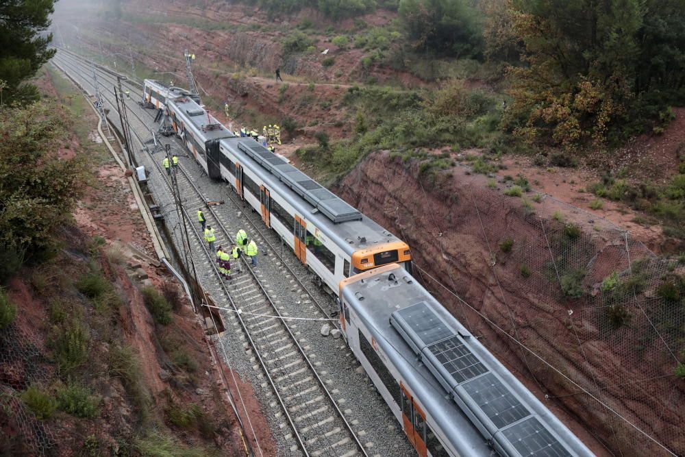 Un tren descarrila a Vacarisses