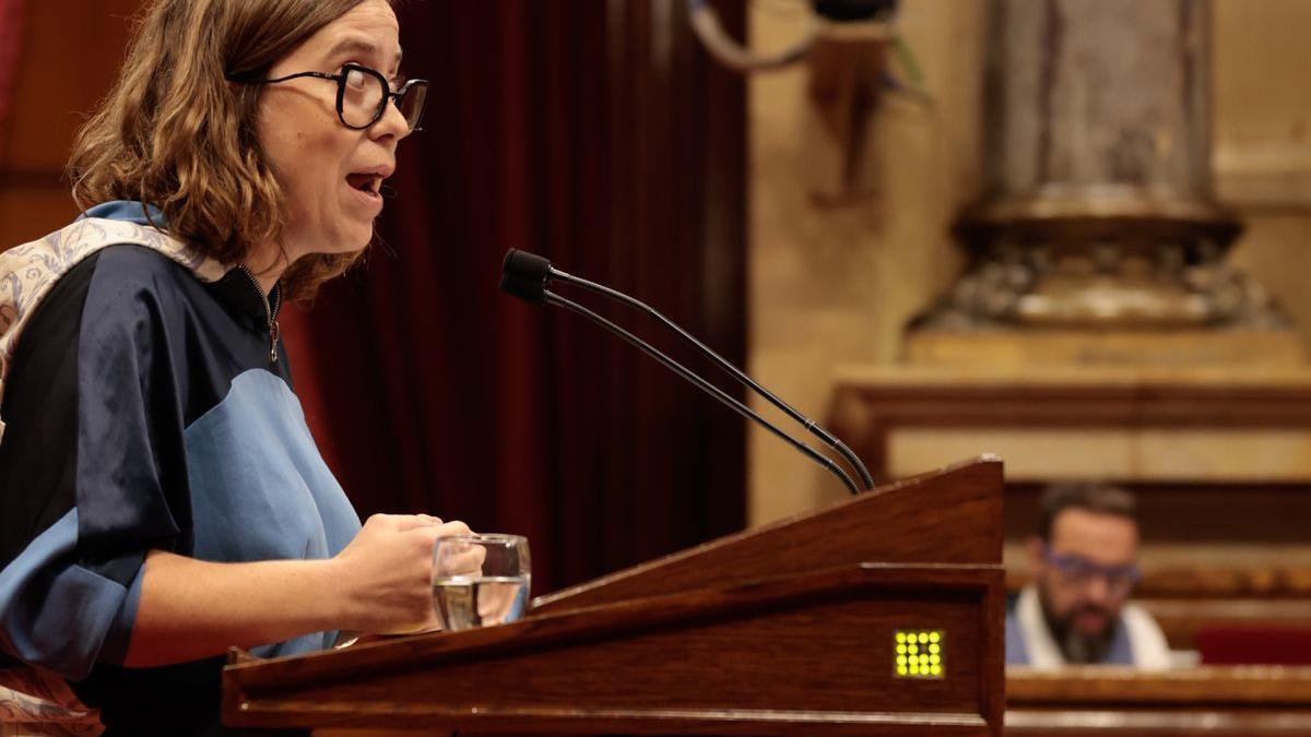 La diputada de la CUP Eulàlia Reguant en el debate de política general.