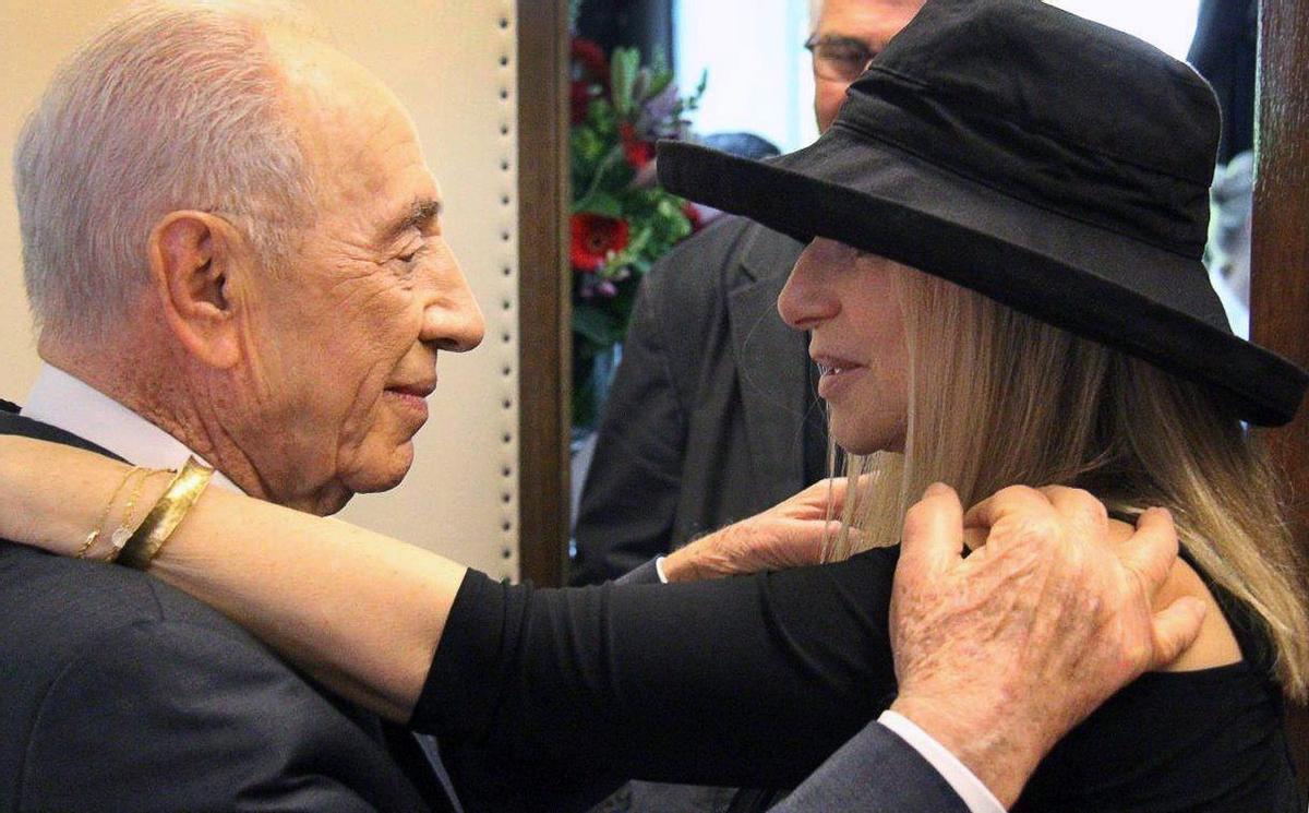 Con el presidente israelí, Shimon Peres, en 2013.