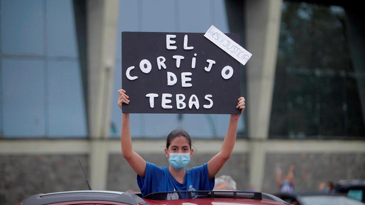 Manifestación en A Coruña en defensa del Deportivo.