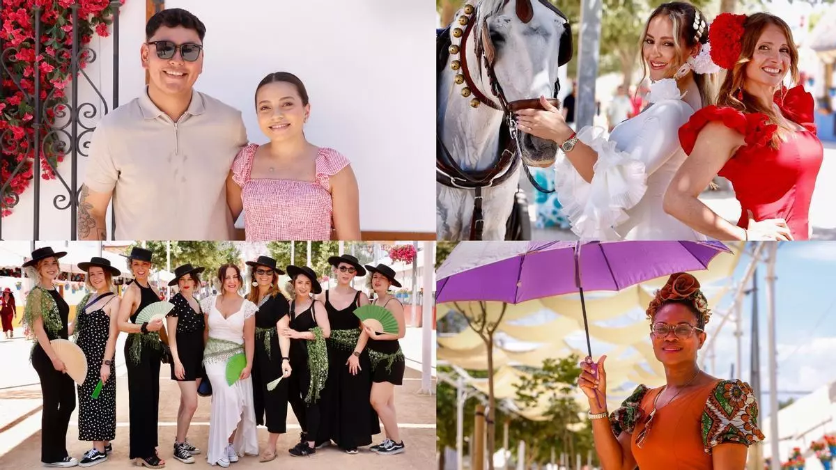 Turistas en la Feria de Córdoba: "Con un par de rebujitos nos animamos"