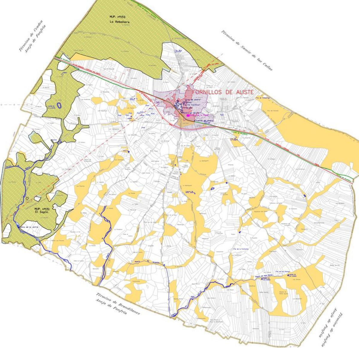 Plano de la concentración parcelaria de Fornillos. | Ch. S.