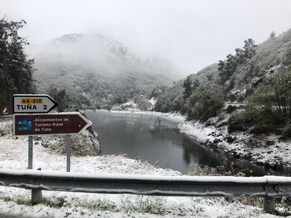 El temporal en el Suroccidente de Asturias