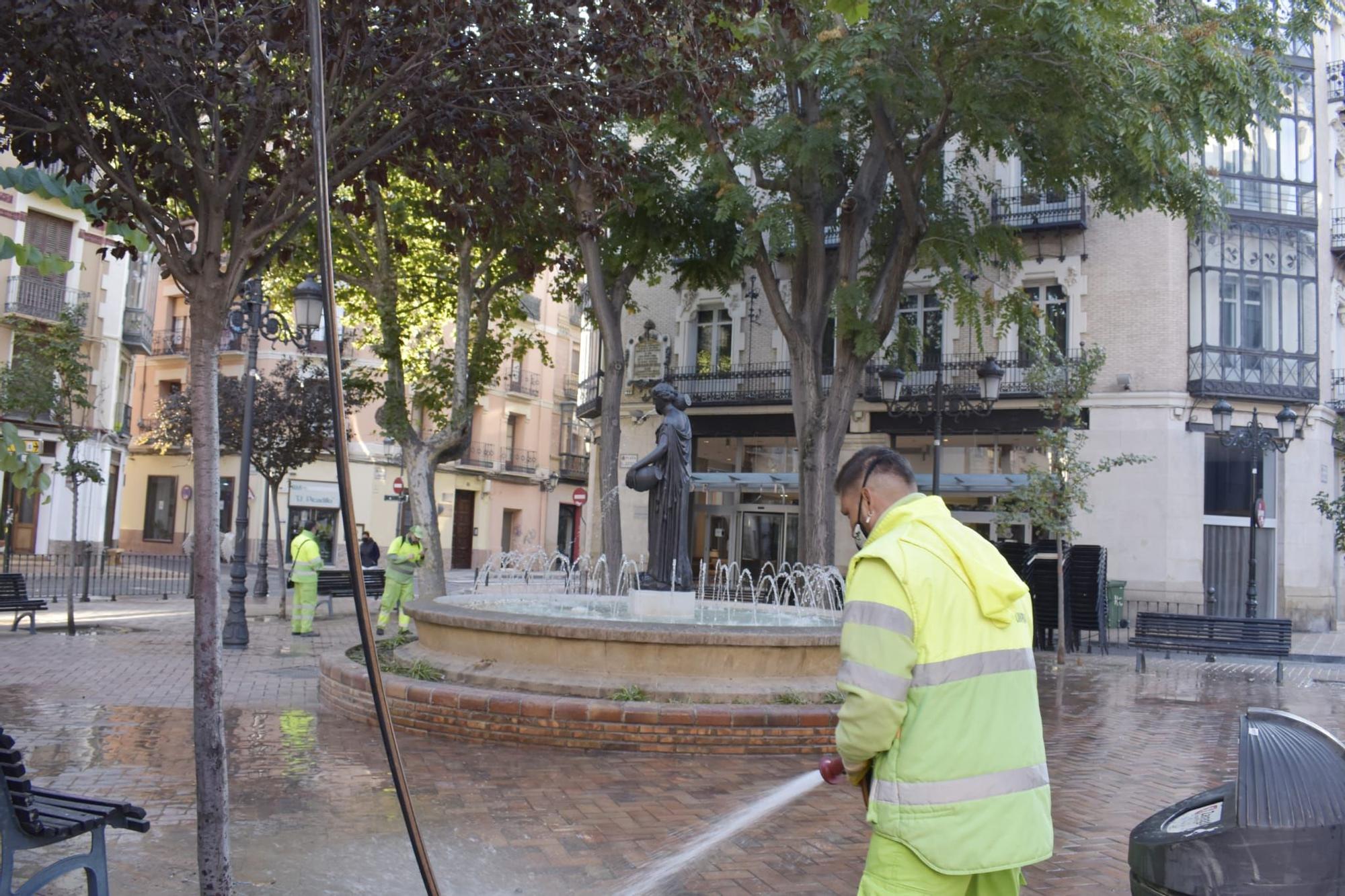 El hotel Catalonia sufre daños tras los disturbios en la madrugada del Pilar