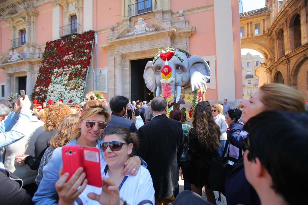 Miles de personas han acudido este lunes a visitar a la Virgen de los Desamparados