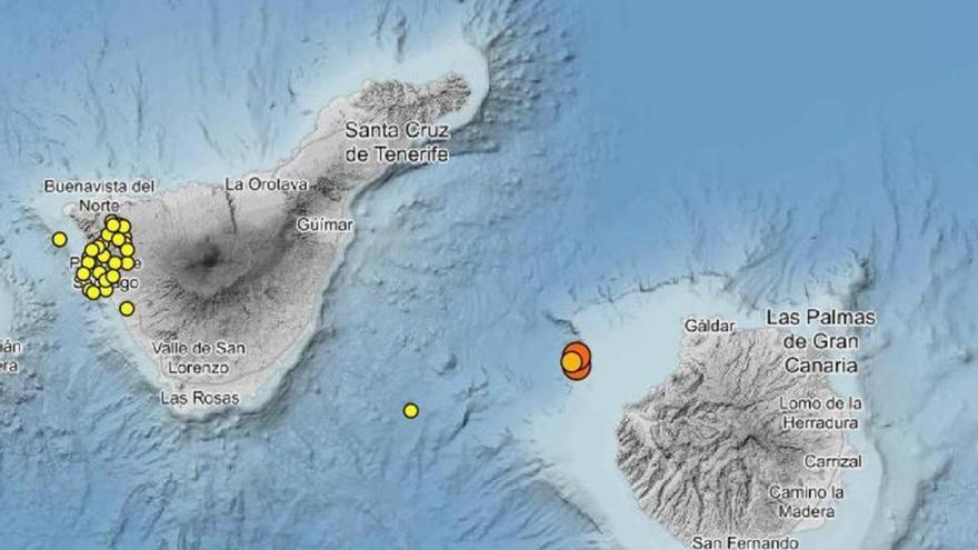 Gran Canaria registra tres terremotos de hasta 3,8