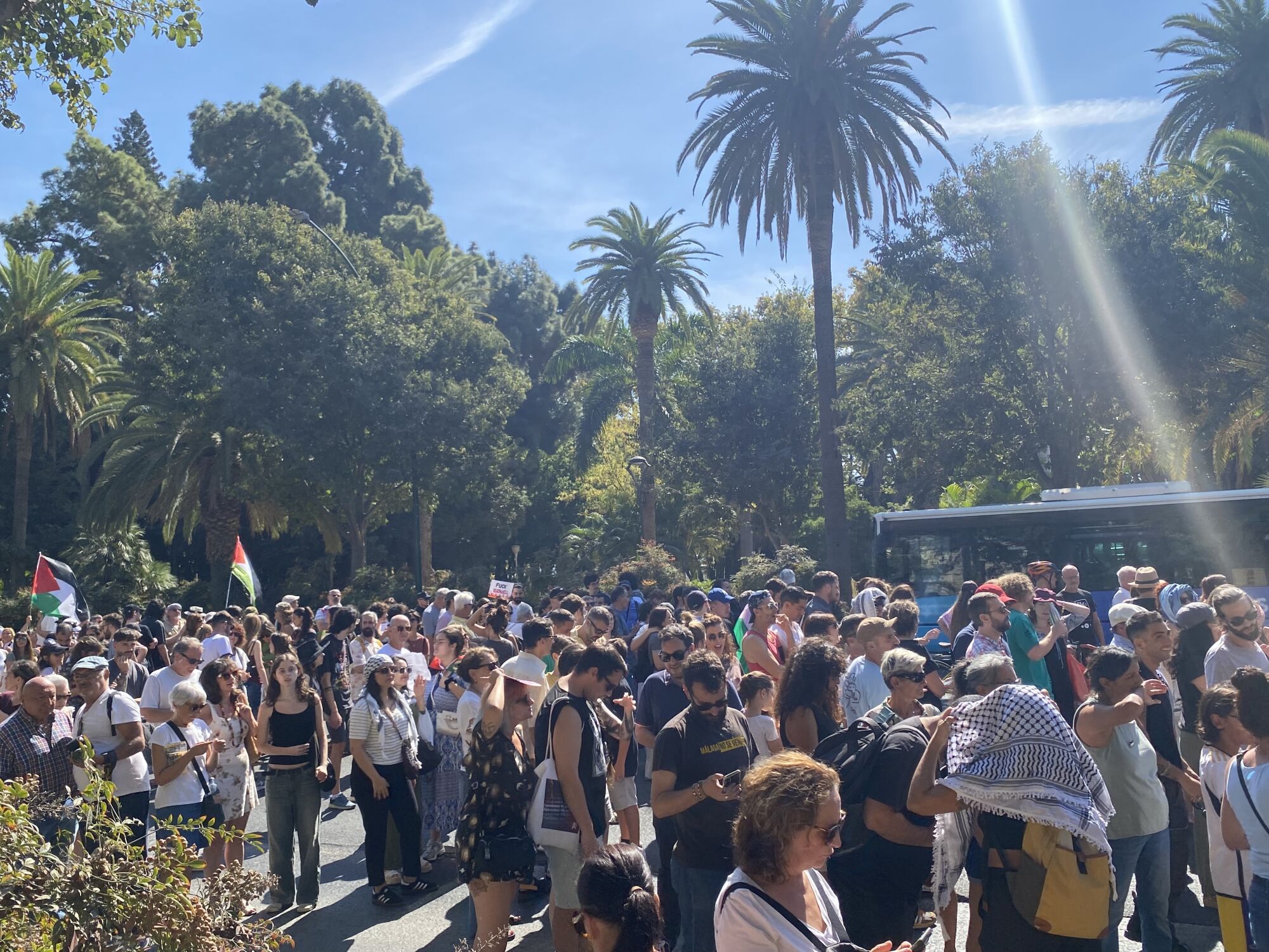 Manifestación en Málaga en favor del pueblo palestino
