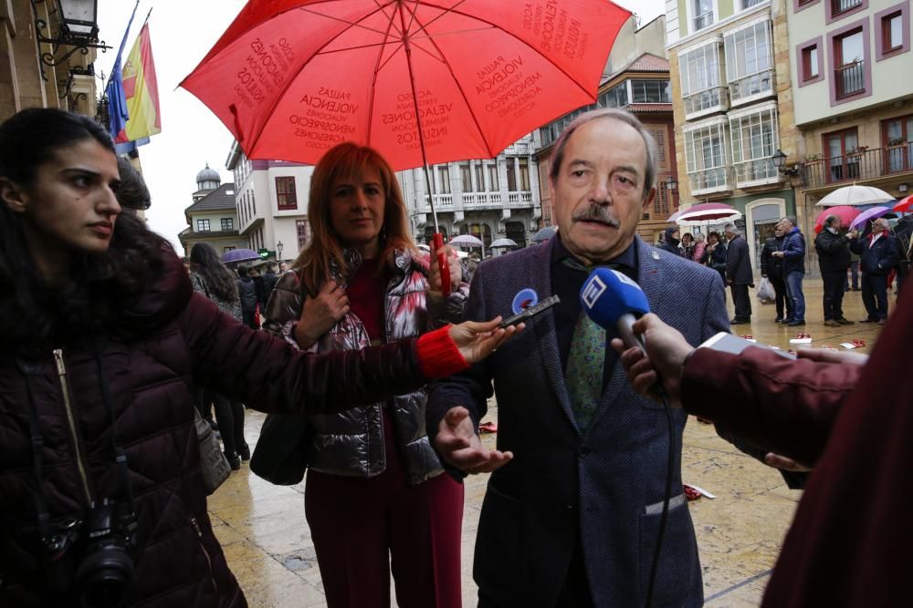 Actos de protesta en Oviedo contra la violencia machista