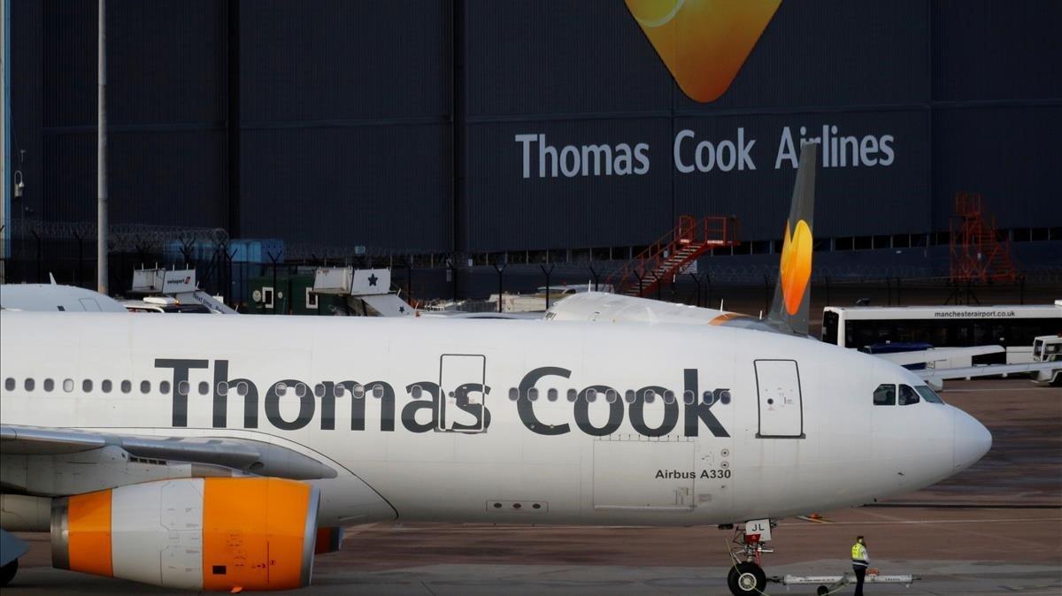 zentauroepp50014063 a grounded airplane with the thomas cook livery is seen at m190923105001 zentauroepp50014063 a grounded airplane with the thomas cook livery is seen at m190923105001