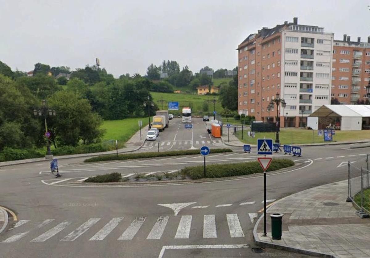 La rotonda que va a ser transformada en el barrio de Vetusta.