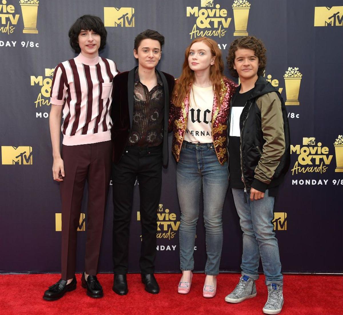 Los protagonistas adolescentes de 'Stranger things' en los MTV Movie &amp; TV Awards 2018