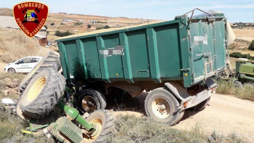 Fallece una persona en una colisión entre una cosechadora y un tractor en Torrehermosa