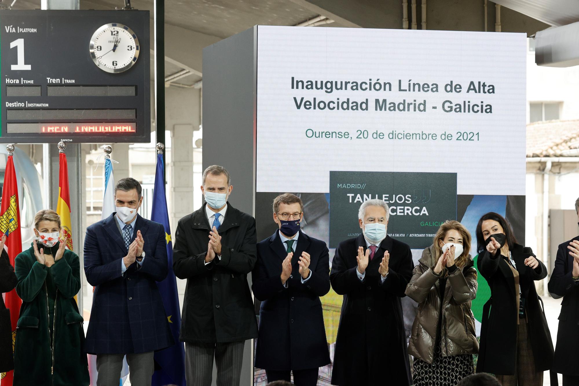 El rey y Sánchez inauguran hoy el primer AVE que llega a Galicia, por CyL