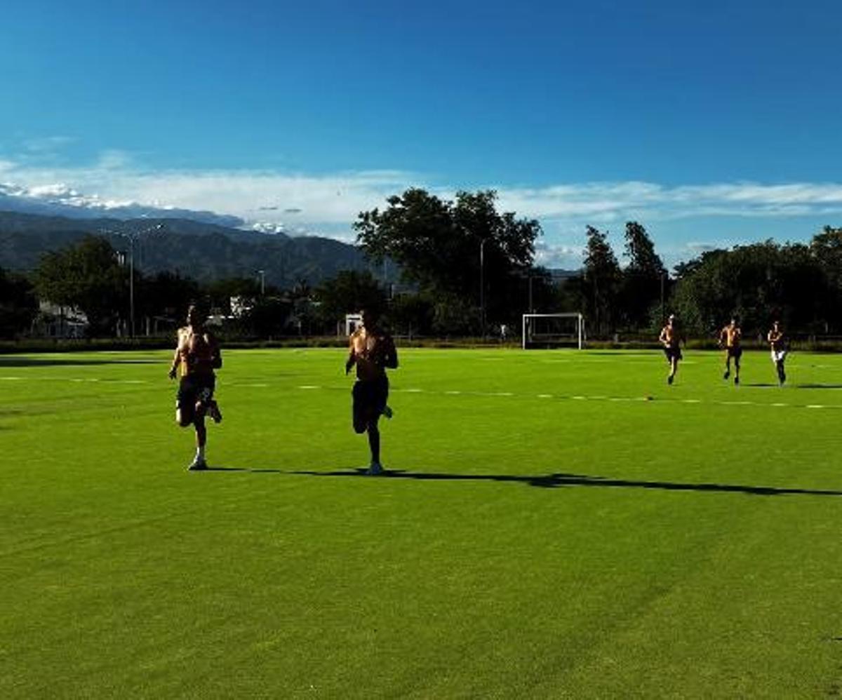 Entrenando el físico en Catamarca, donde es verano