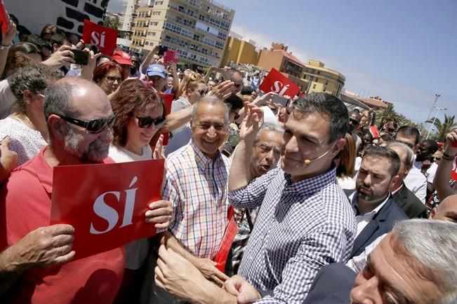 Delia Padrón Acto de los candidatos del PSOE al congreso y senado con la participación del candidato a la presidencia del gobierno Pedro Sánchez. , puerto de la cruz