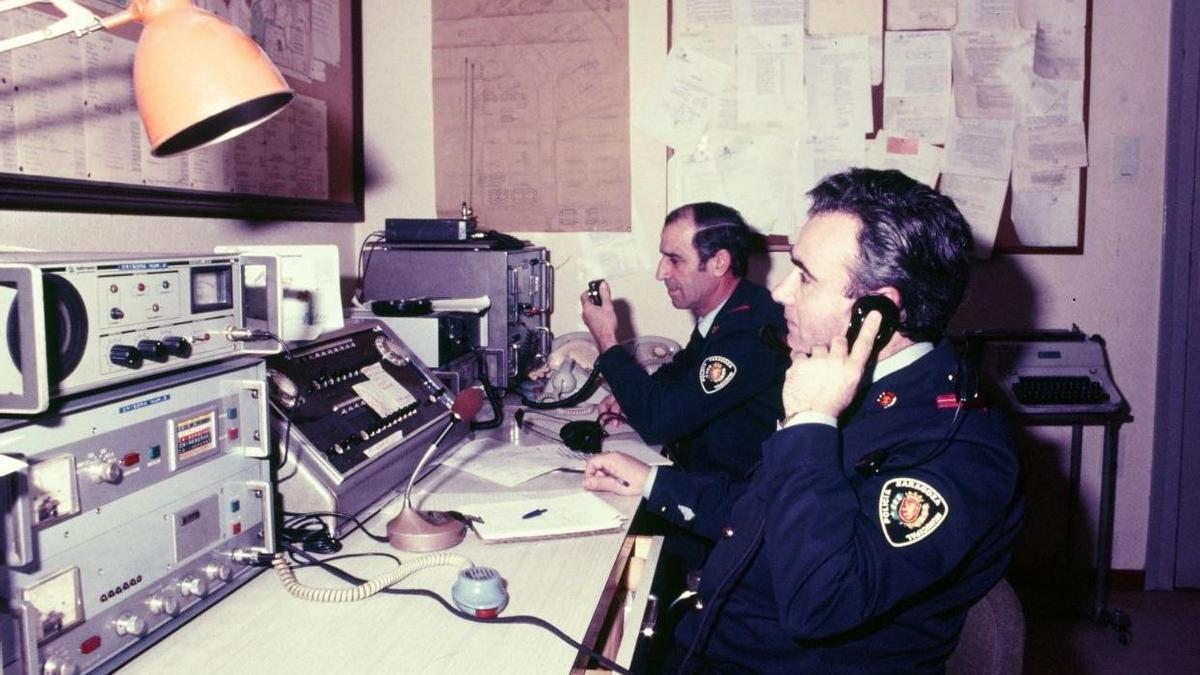 La unidad operativa de la Policía Local en los primeros años de funcionamiento en Zaragoza.