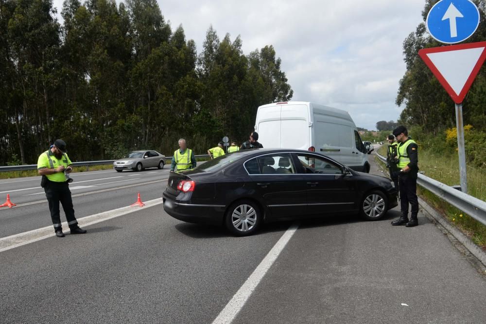 Controles en la vía rápida de O Salnés