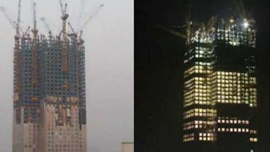 Una empresa china construye un edificio de 57 pisos en 19 días