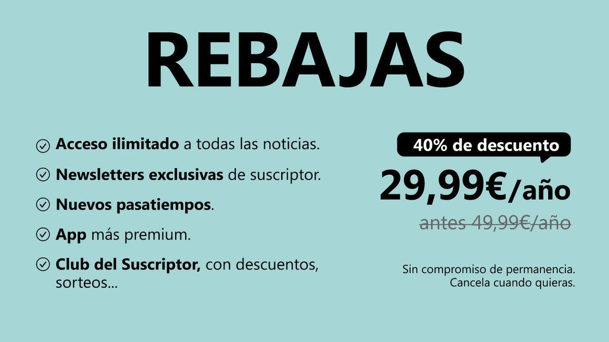 Hasta el 29 de ener, podrás ser suscriptor de Diario de MAllorca por 29,99 euros el primer año.