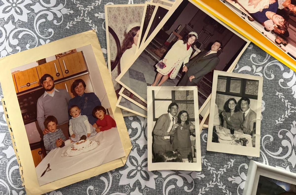 Imágenes de Rafael y María Luisa de jóvenes, el día de su boda y junto a sus hijos, cuando eran pequeños.