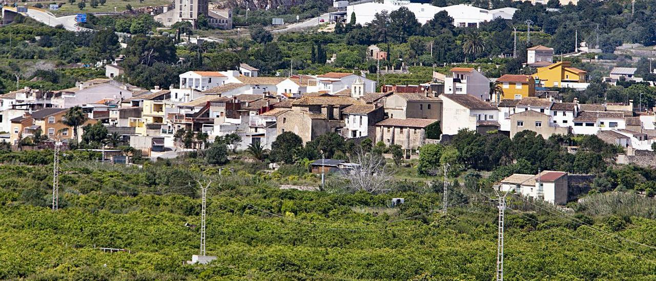 El casco urbano del pequeño municipio de Almiserà, en una imagen del mes pasado. | PERALES IBORRA