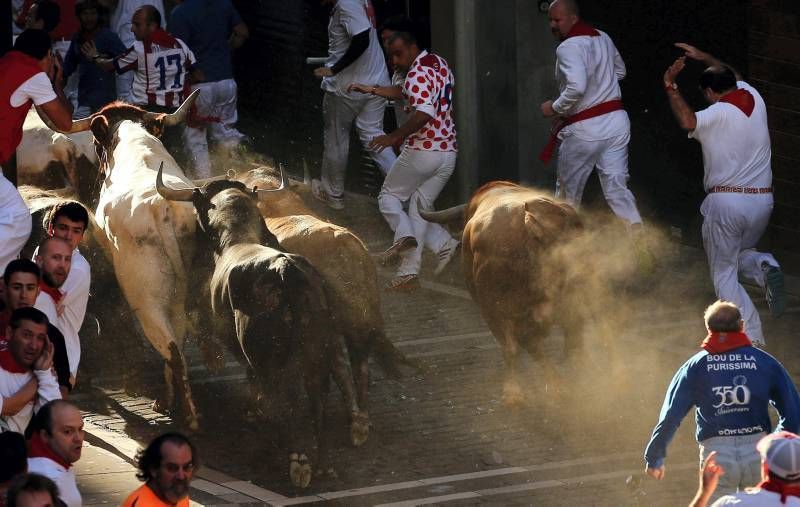 Penúltimo encierro de las fiestas de San Fermín