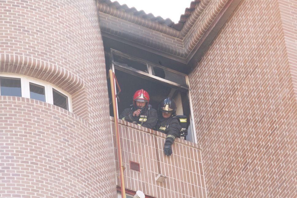 Incendio en una casa en San Antón