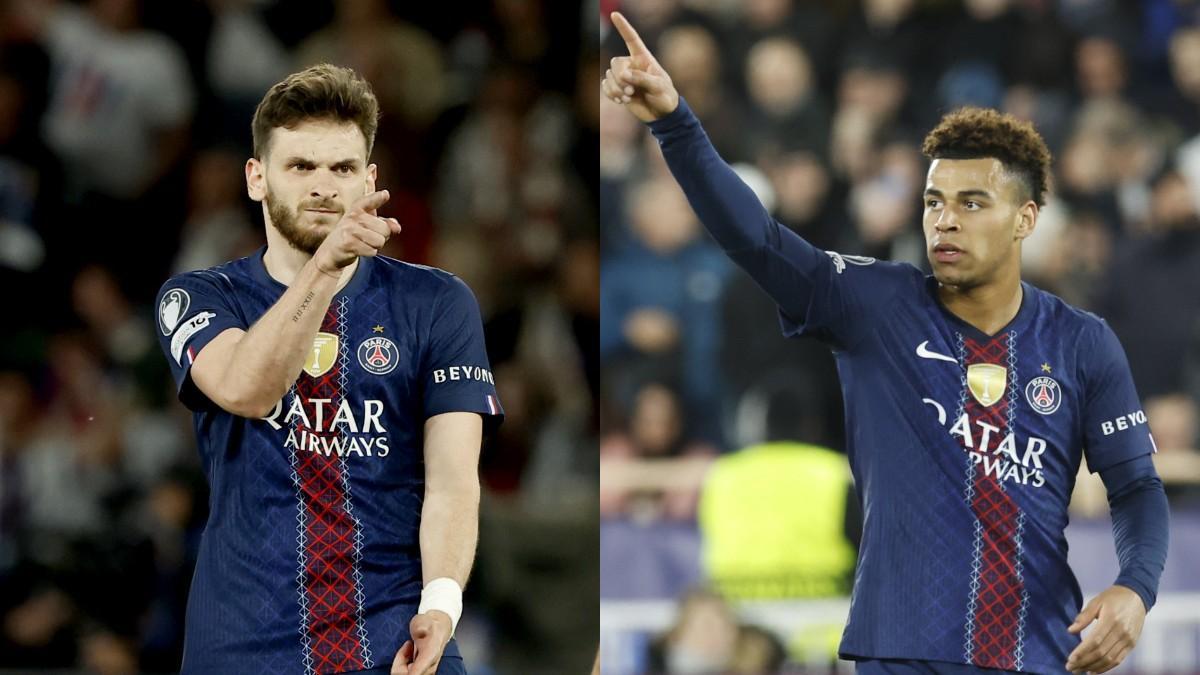 Kvaratskhelia y Doué, extremos del PSG