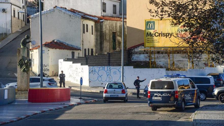 Despliegue de la Policía Nacional en dos barrios de Plasencia