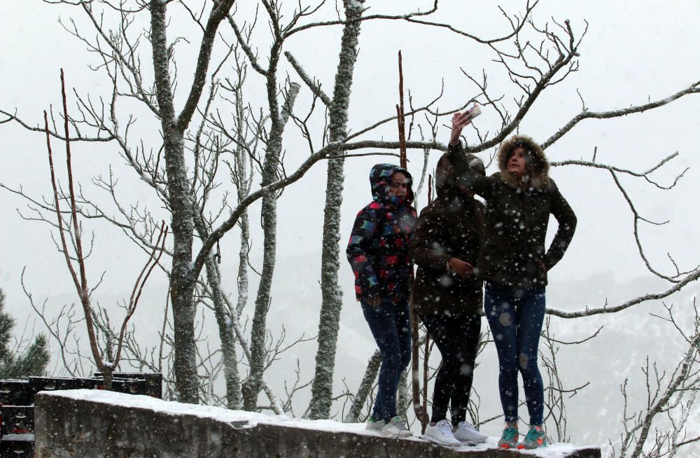 Primeras nieves de 2017 en la provincia de Málaga