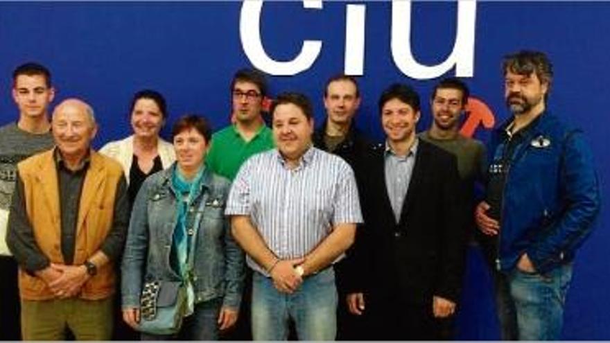 La nova executiva local de Convergència Democràtica de Catalunya (CDC), aquest passat dijous a Lloret.