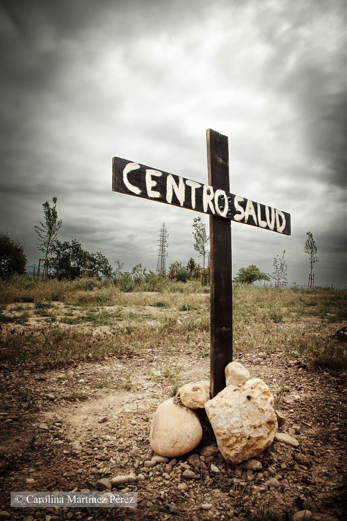 La cruz del centro de salud.
