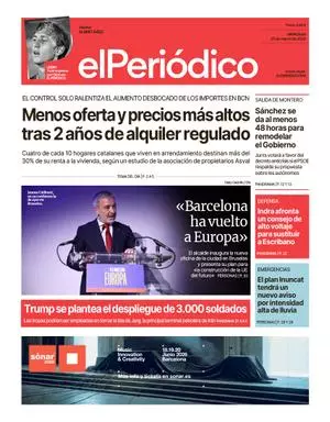 La portada de EL PERIÓDICO del 25 de marzo de 2026