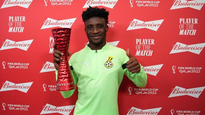 Mohammed Kudus, autor de un doblete en la victoria de Las Estrellas Negras en el Corea del Sur 2-3 Ghana