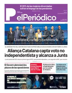 La portada de EL PERIÓDICO del 25 de noviembre de 2025