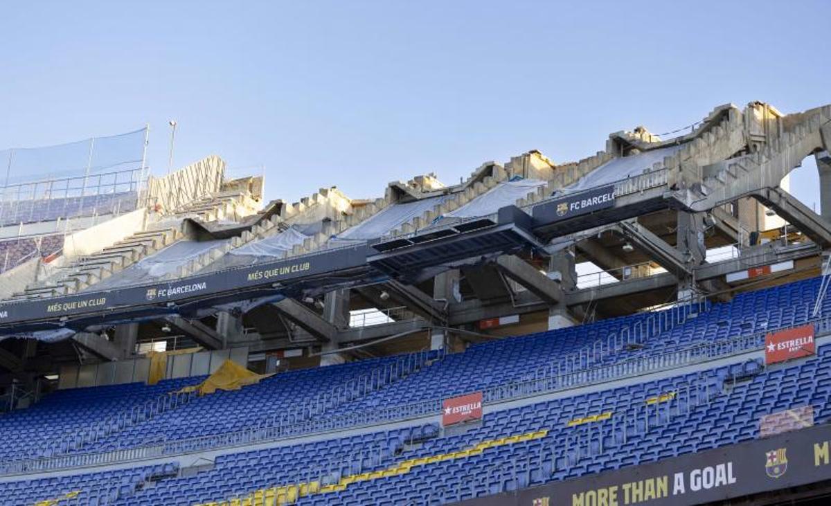 ¡El Camp Nou cambia de cara! Así están las obras en el Gol Sud ¡El Camp Nou cambia de cara! Así están las obras en el Gol Sud