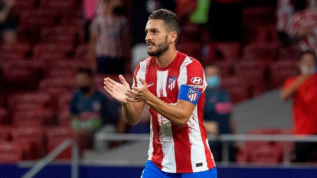 Koke, en un partido con el Atlético de Madrid.