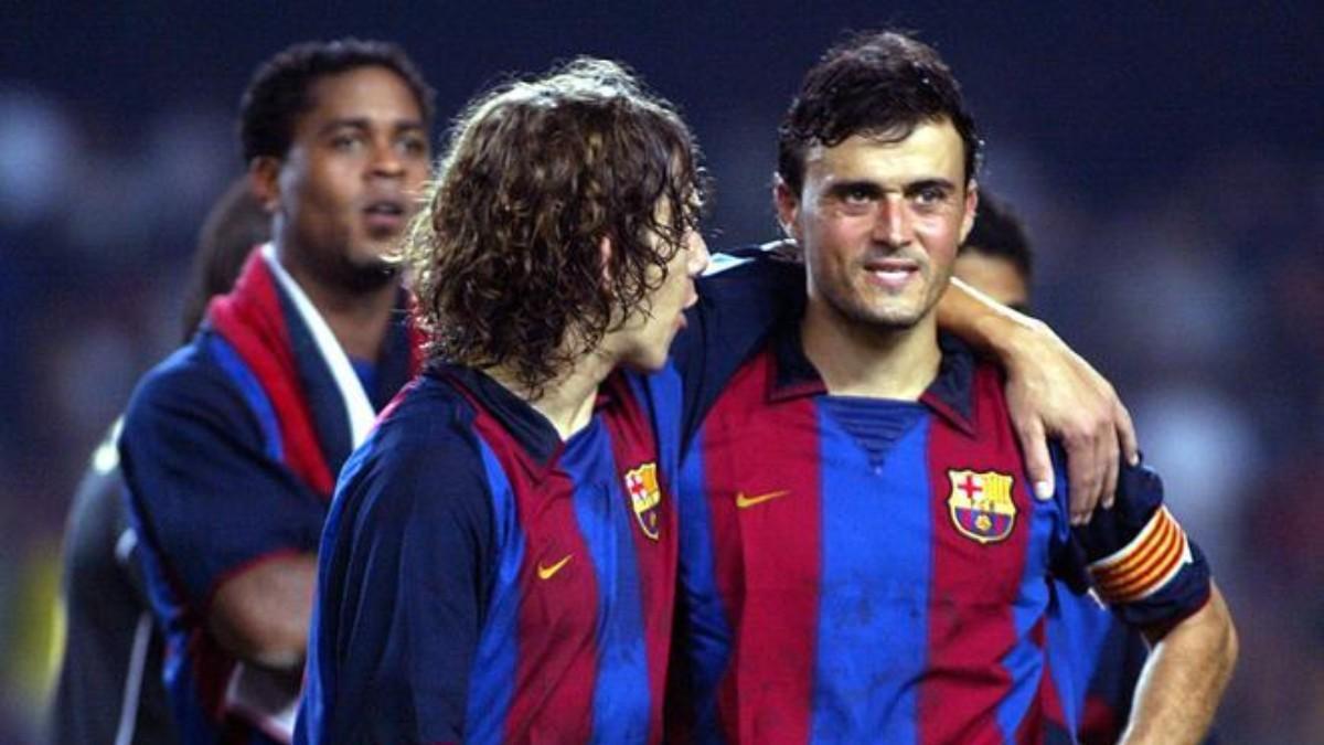 Luis Enrique, con Puyol
