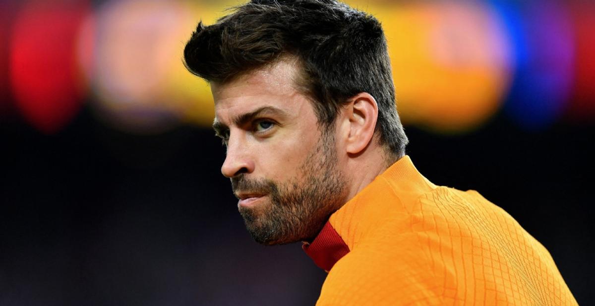 Gerard Piqué, en un calentamiento