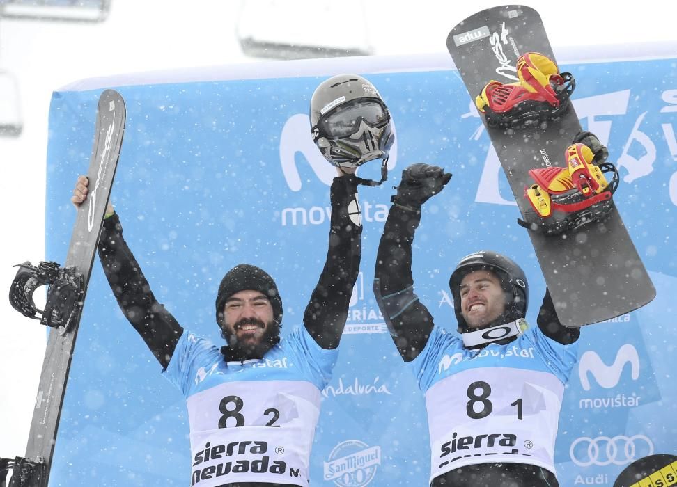 Lucas Eguibar y Regino Hernández, plata en boardercross por equipos.