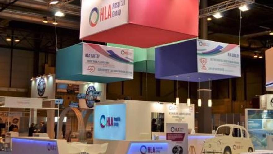 Estand corporativo del Grupo Hospitalario HLA en Fitur 2017.