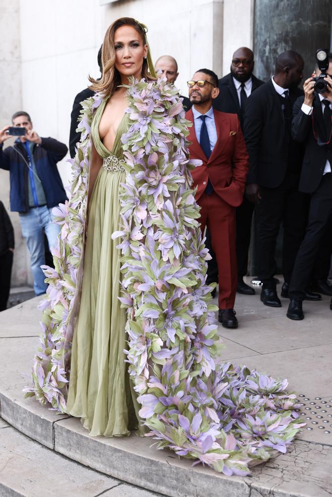 Jennifer Lopez en la Semana de la Alta Costura de París.