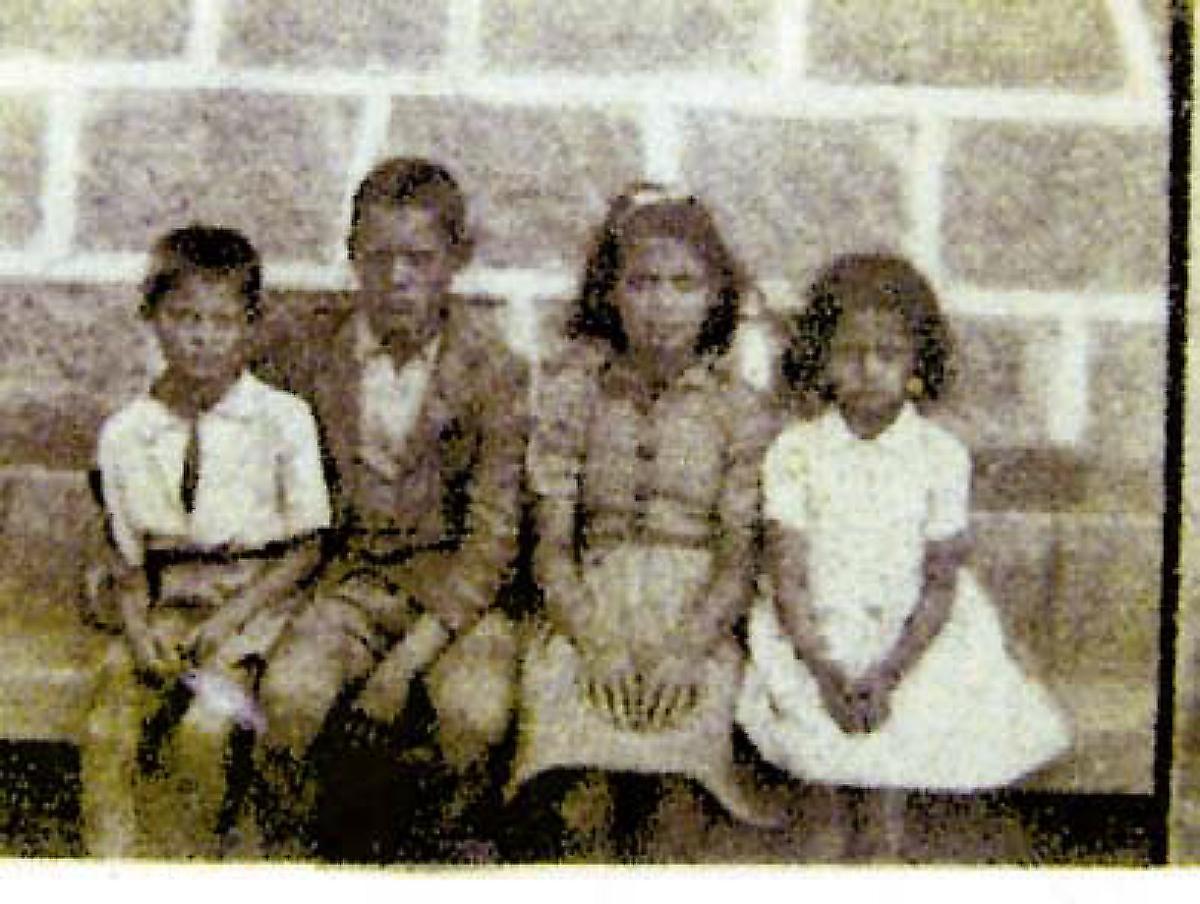 Cuatro de los hermanos de la familia Marrero García, que sufrió la tragedia.