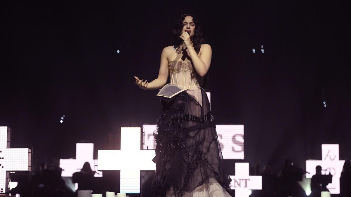 Rosalía, durante una actuación.