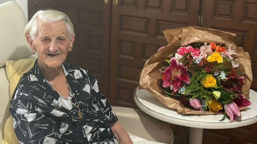 Carmen Llorente Cue el día de su cumpleaños número cien.