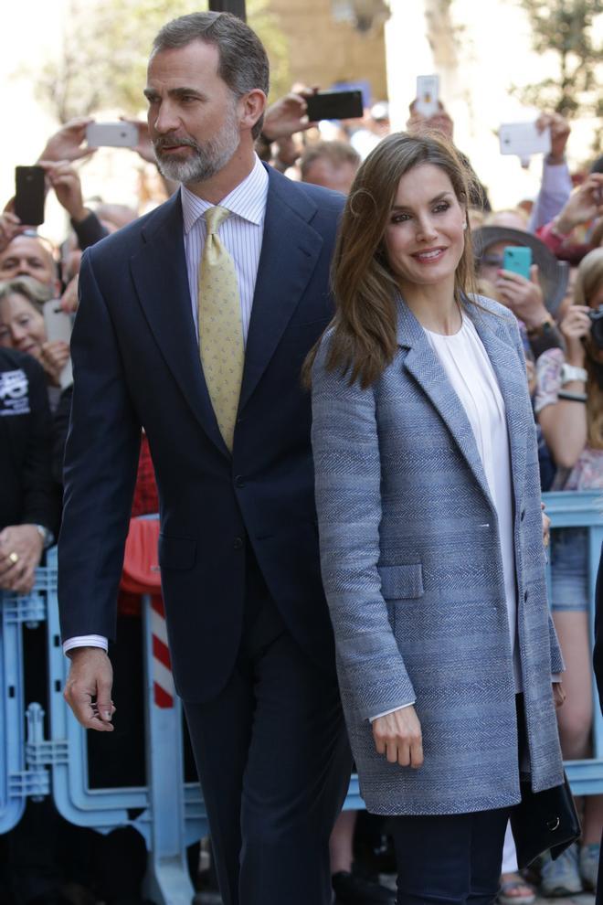 Letizia Ortiz en la misa de Pascua